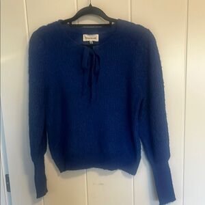 Heartloom Blue Sweater with Bow Detail